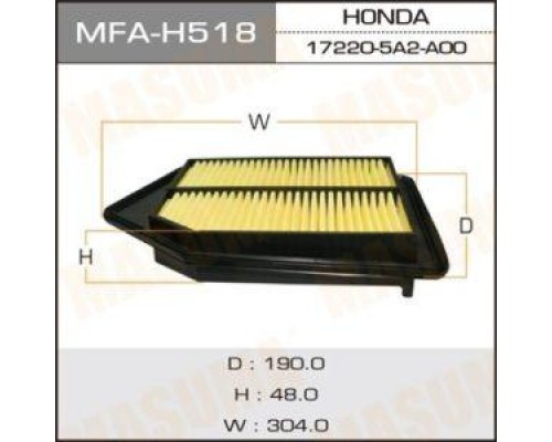 ФИЛЬТР ВОЗДУШНЫЙ MFA-H518 HONDA                                                                     