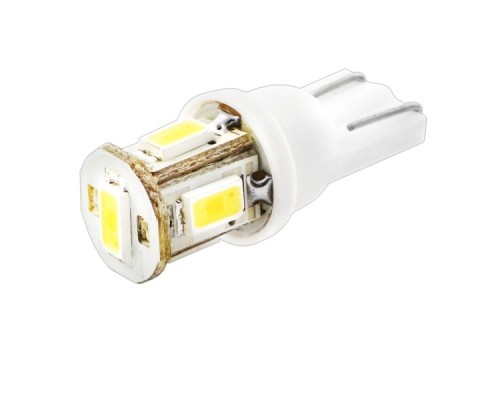 ЛАМПА ПОДСВЕТКИ СВЕТОДИОДНАЯ T10 12V AVS (БЕЛЫЙ, 5SMD, 3 CHIP, W5W, БЛИСТЕР) (                    